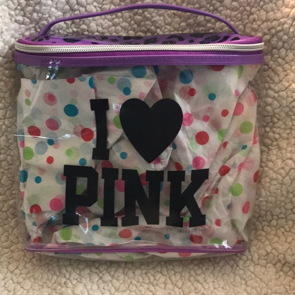 PINK Victoria's Secret Handbags - Pink (clear) tote/makeup bag